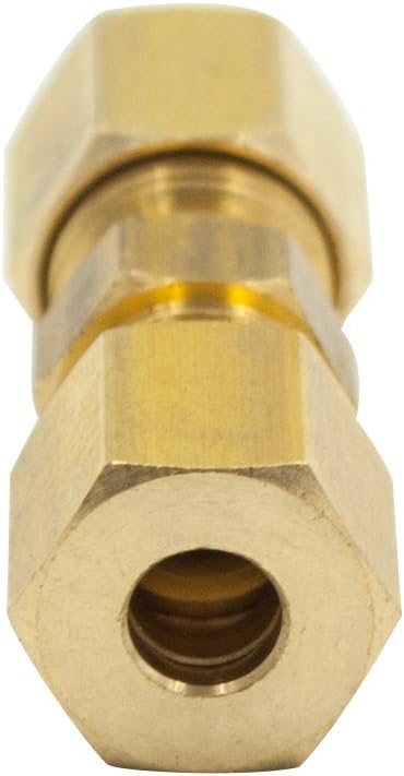 Brass Compression Tube Fitting, Union, 3/8" OD x 3/8" OD, Pack of 2
