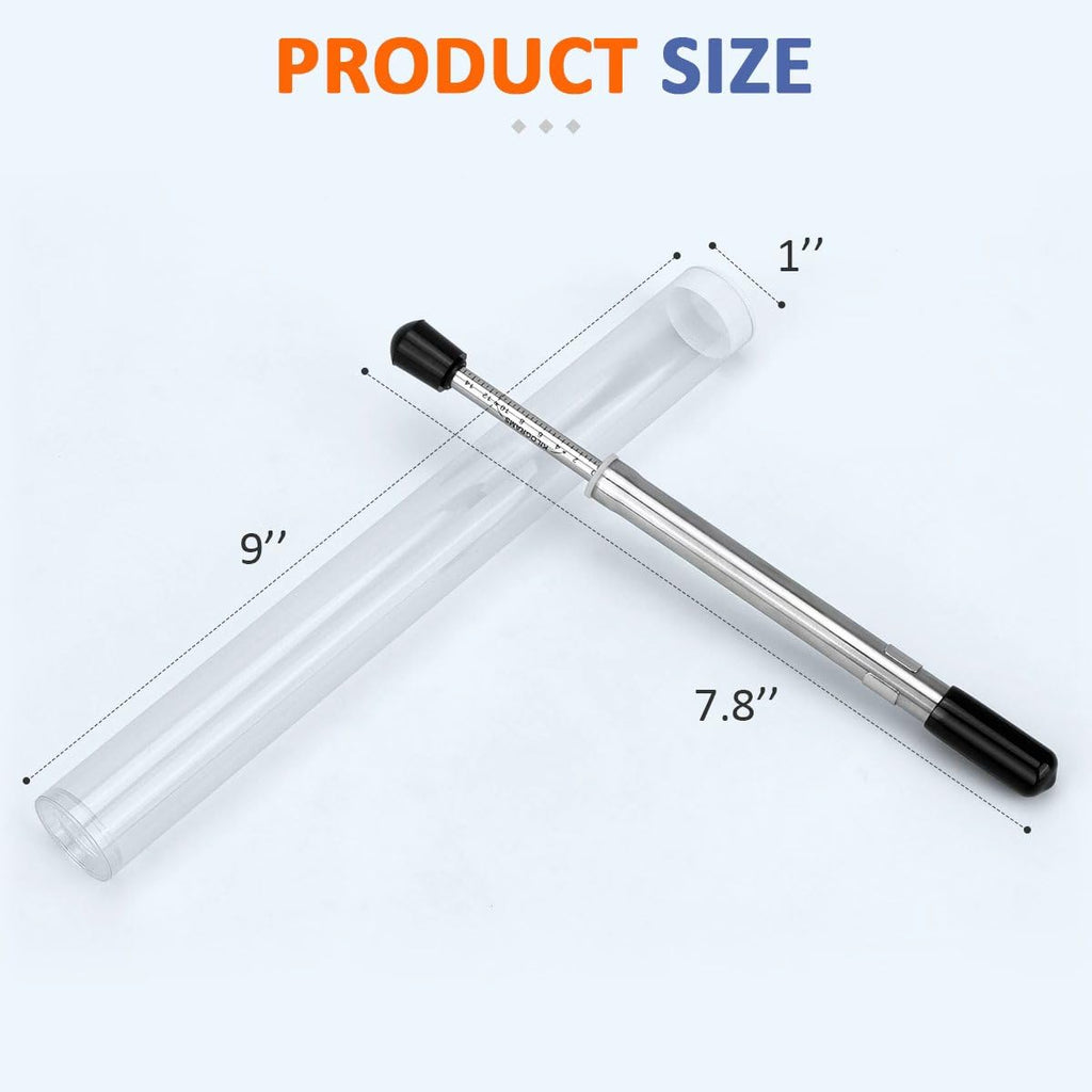 MREEGS Door Pressure Gauge 0-35 Lbs Push-Pull with Plastic Protective Tube