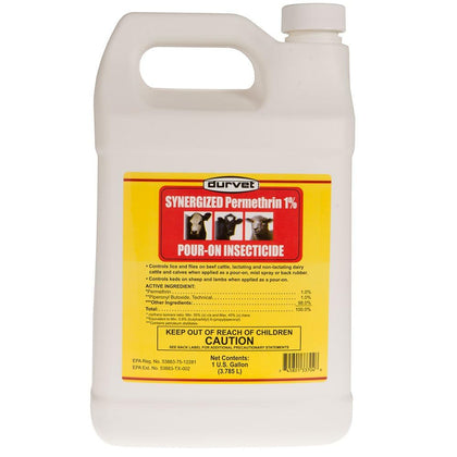 Fly 003-3704 Synergized Permethrin 1% Pour-On Insecticide, 1 Gallon