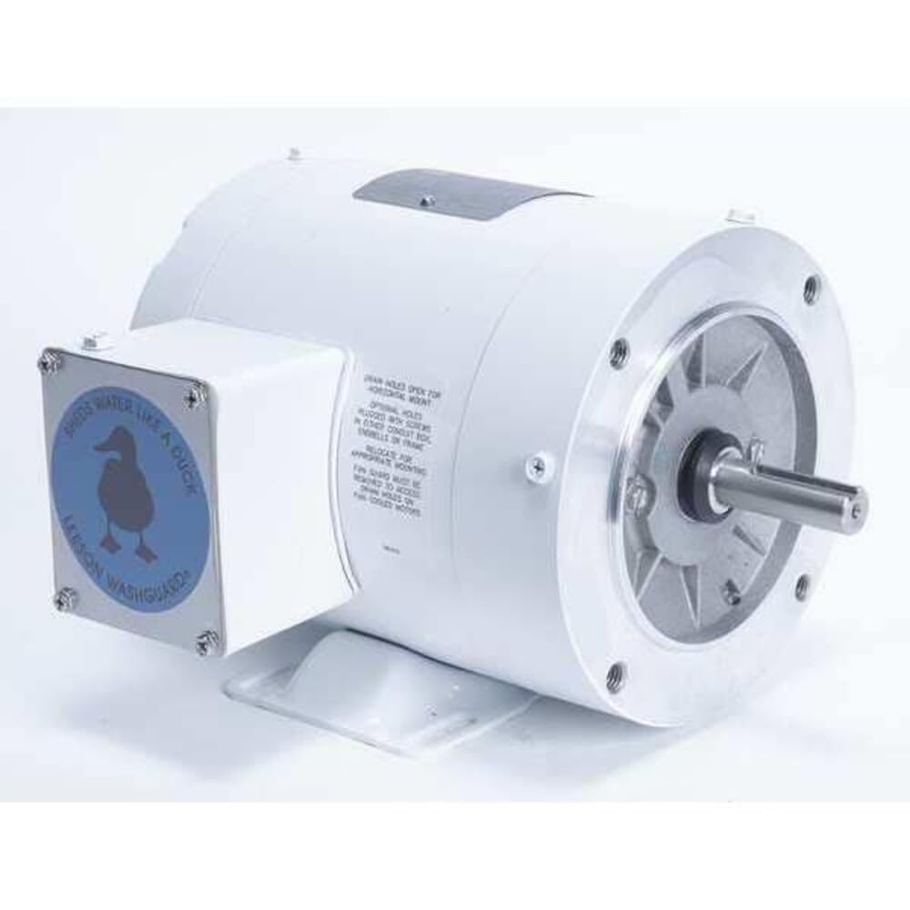 Leeson Washdown Motor,1/2HP,3-Phase Design,60Hz 113586.00-1 Each