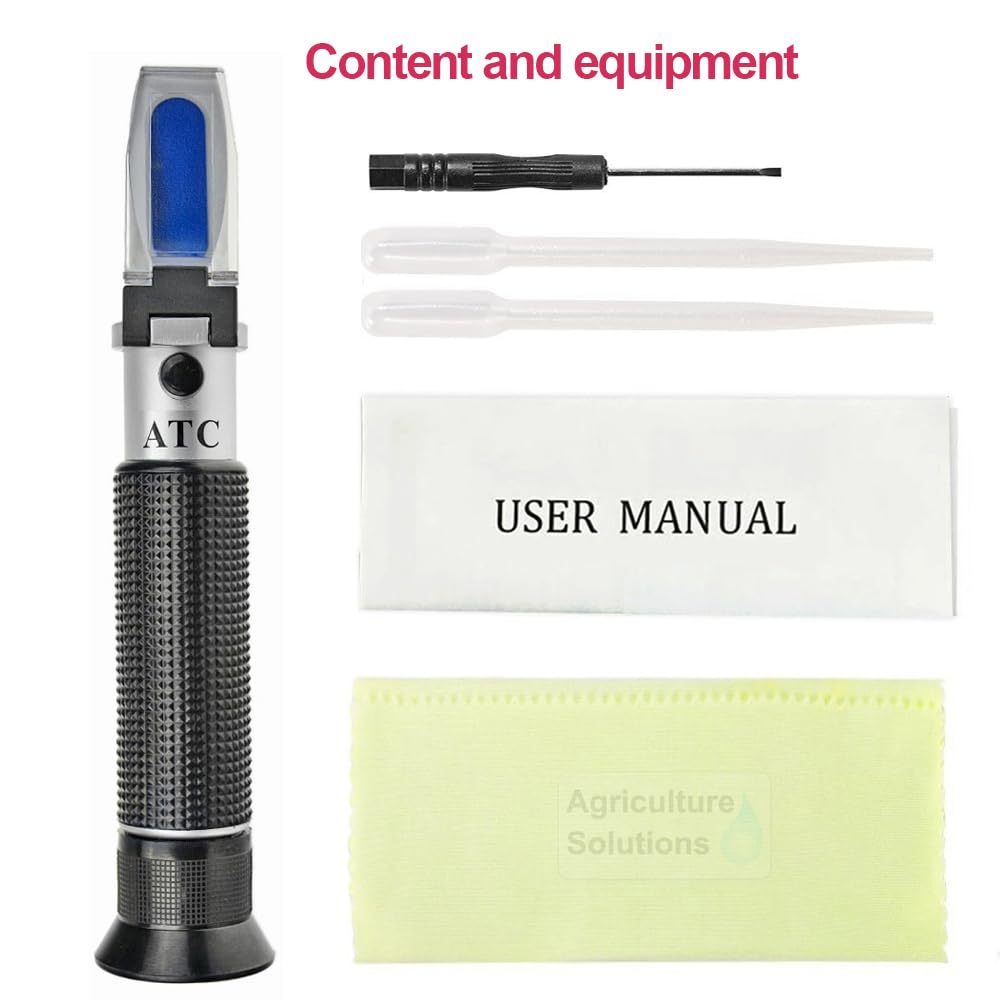 Alcohol Refractometer for Spirit Alcohol Volume Percent Measurement with Automatic Temperature Compensation (ATC)