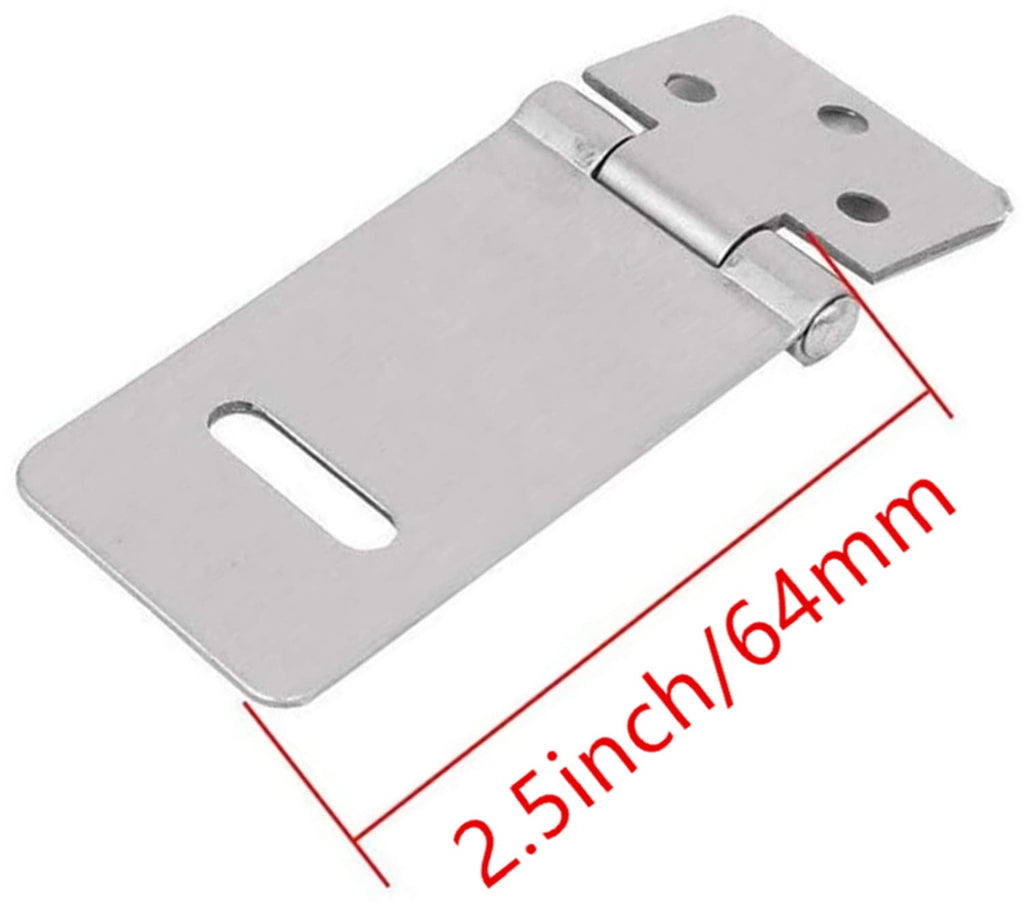 4 Pack Door Padlock Locks Hasp Latch, 2.5inch Safety Packlock Clasp Hasp Lock Latch,Extra Thick Door Gate Lock Hasp