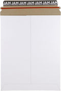 Stay-Flat Photo Mailer Envelopes with Peel & Seal Closure - 9 3/4 x 12 1/4 - White - 6 Rigid Mailers/Pack