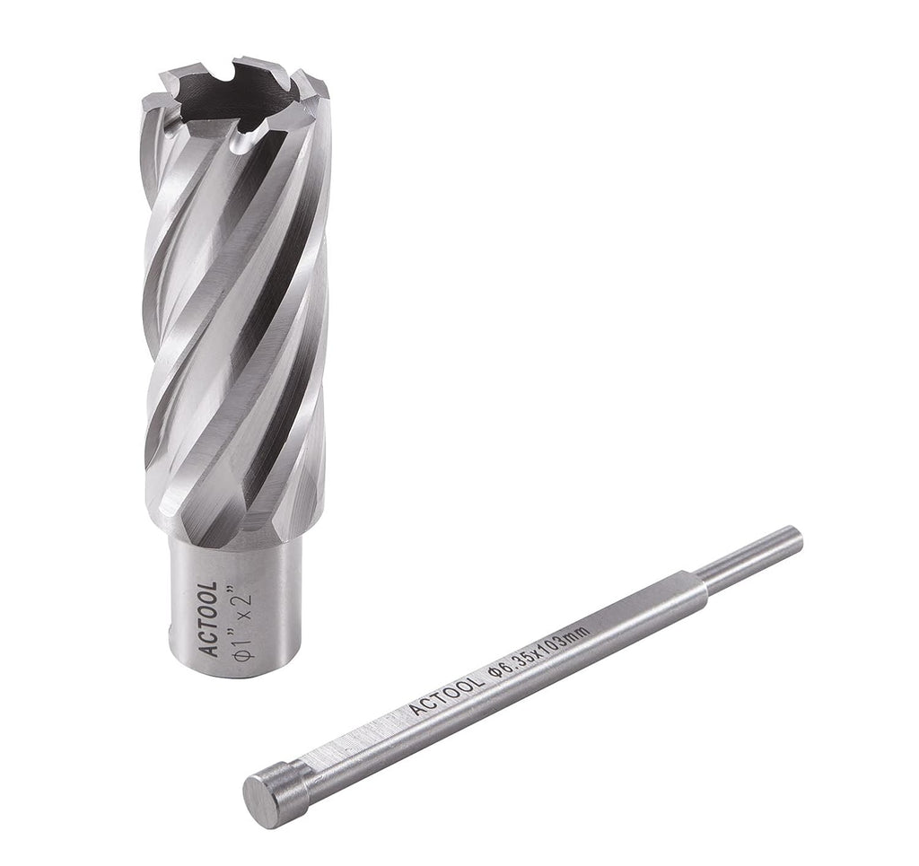 1" Diameter × 2" Depth of Cut HSS ANNULAR Cutter with 3/4'' Weldon Shank