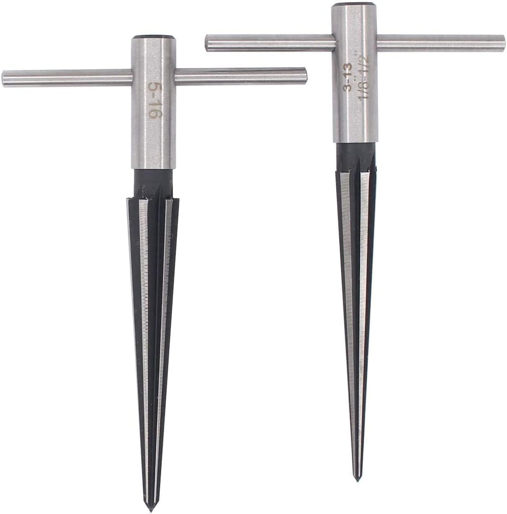 T-Handle Tapered Reamer Set 3–13mm (1/8″–1/2″) & 5–16mm (1/2″–5/8″)