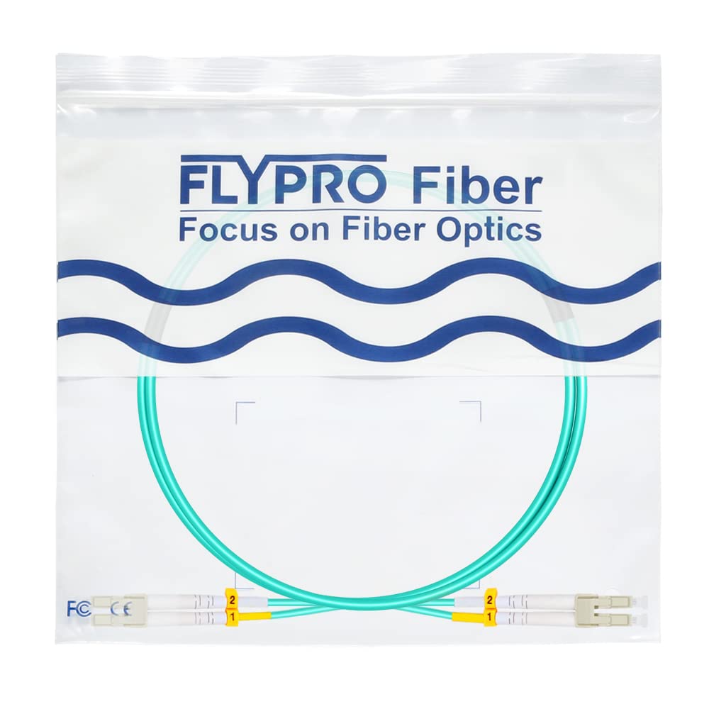 FLYPROFiber- LC to LC Fiber Patch Cable OM3 Multimode 0.5M/1.6ft