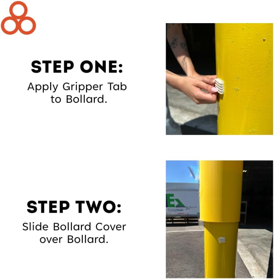 BollardGard 4" x 52" Bollard Cover - Innoplast (Black Black Tape)