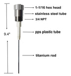 Powered Anode Rod for Water Heater Tank Made of Titanium, Eliminates Smell