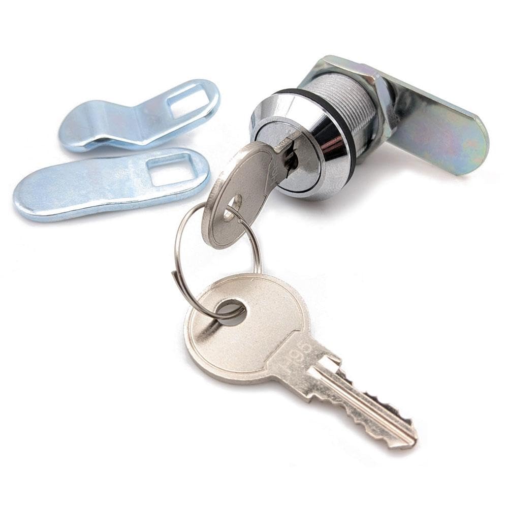 Pinball or Arcade Coin Door Lock, Double Bitted, 7/8 inch, H95, 1 Pack