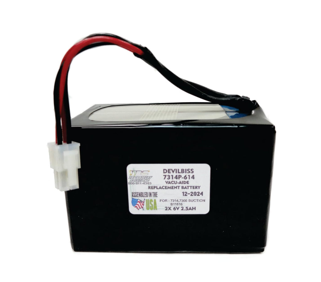Devilbiss 7314P-614 7314, Dv7305P614 Series Vacu Aide Suction Replacement Battery