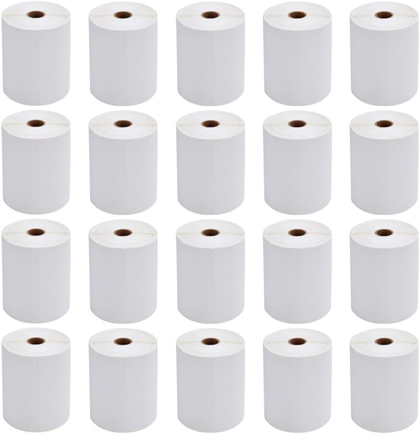 Thermal Labels 4x6 Direct Thermal Shipping Labels, 20 Rolls with 250 Labels/Roll, 1'' Core, Compatible Zebra 2844