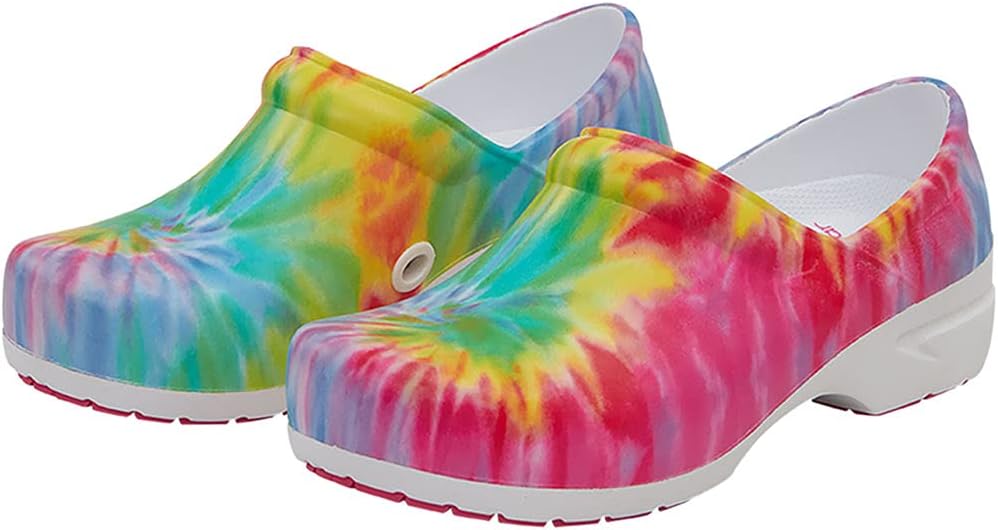 SR Angel Clogs, Nursing Shoes, Vidid Tie-dye, 11 Women/9 Men