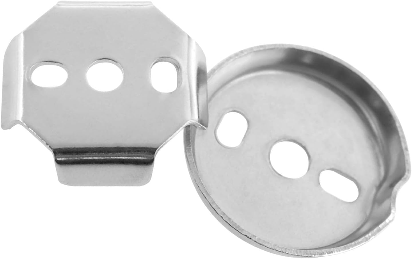 Towel Bar Mounting Hardware Universal Stainless Steel Bracket 1 Set | 2 Round and 2 Square Bases, Stainless Steel
