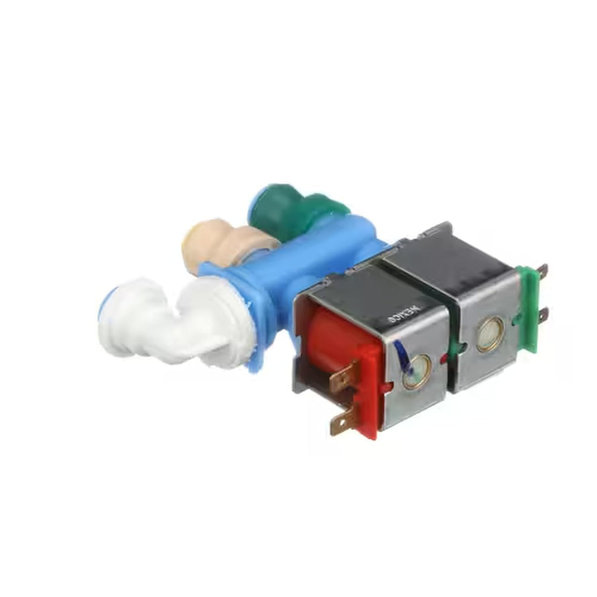 Dual Water Valve Assembly Replacement for Refrigerator Ice and Water Dispenser Systems, Compatible with Whirlpool Model MFT2976AEW01, Water Inlet Valve Replacement Part