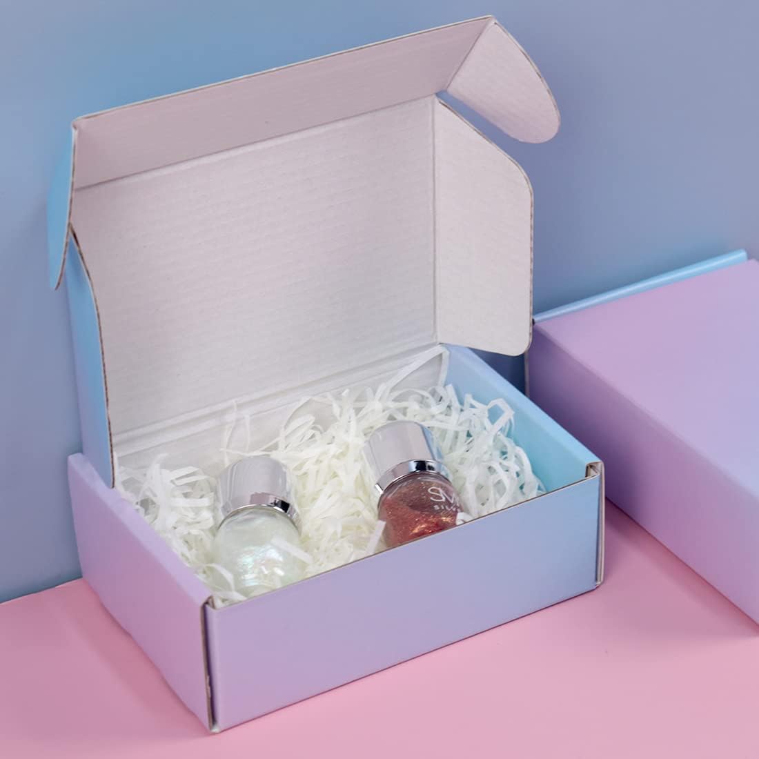 6x4x2 Inch Small Shipping Boxes for Small Business, 30 Pack Purple Mailing Boxes Corrugated Cardboard Mailer Gift