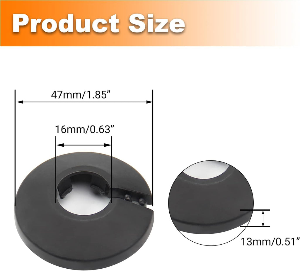 4Pcs Fit 1/2" Outer Diameter Flange Water Pipe Cover Decoration