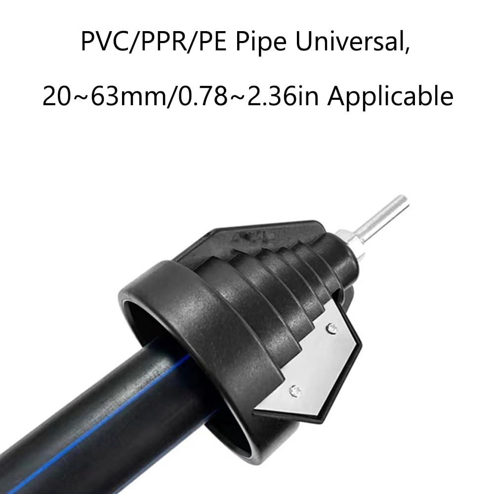 TopHomer Heavy-Duty Deburring Chamfer External Chamfer Tool, External Burr Removal for 0.78~2.36in PVC/PPR/PE Pipe