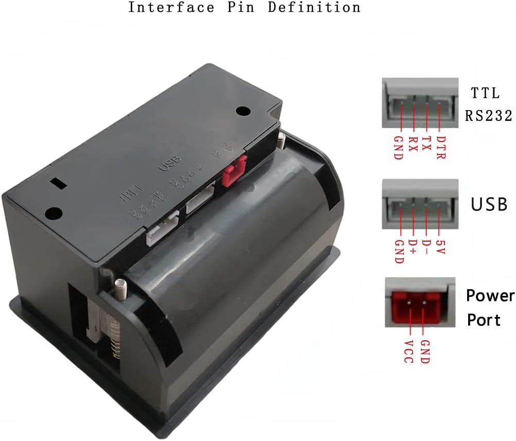 Embedded 58MM Thermal Receipt Printer Mini Printing Module Support USB and TTL Serial Port ESC/POS Commands