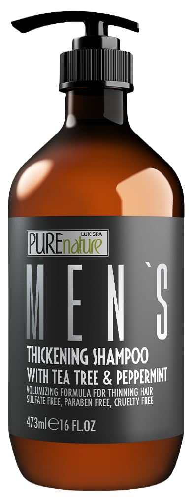 Mens Shampoo - Sulfate Free for Thinning Hair - Volumizing and Hair Thickening - Salon Grade, Professional Formula