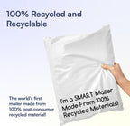 100 Count, 12x15.5 inch Eco Friendly Poly Mailers 100% Recycled Packaging Envelopes Supplies Mailing Bags 2.5 Mil