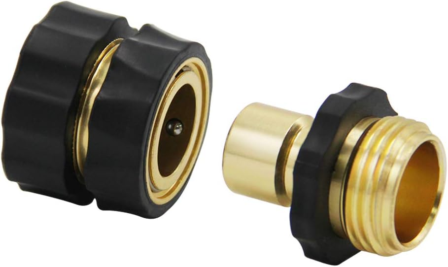 Twinkle Star 3/4 Inch Garden Hose Fitting Quick Connector Set, 4 Sets
