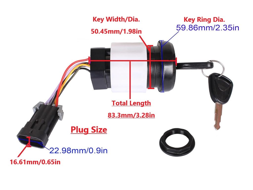 87-893353A03 Ignition Key Switch for Mercury Force Outboard Engine 4 Position