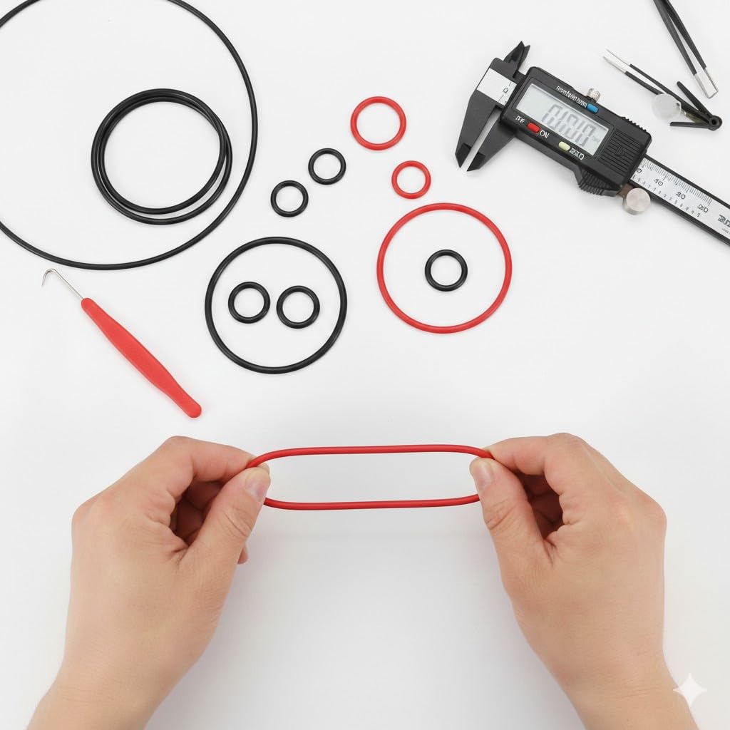 5 PK AS-329 Silicone O-Ring, 70A 2" ID, 2-3/8" OD, 3/16" Width, Red