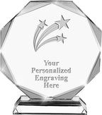 6.75" Custom Crystal Award with Engraving - Personalized Trophy Awards