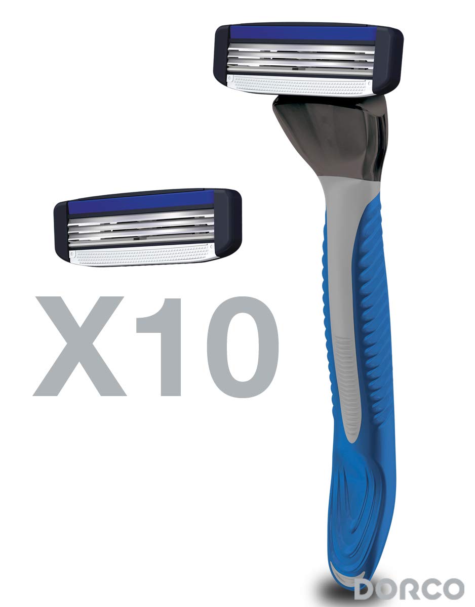 Pace 3 - Three Razor Blade Shaving System- Value Pack (10 Cartridges + 1 Handle)