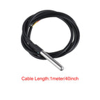 BOJACK DS18B20 1M Temperature Sensor Probe Stainless Steel(Pack of 2）
