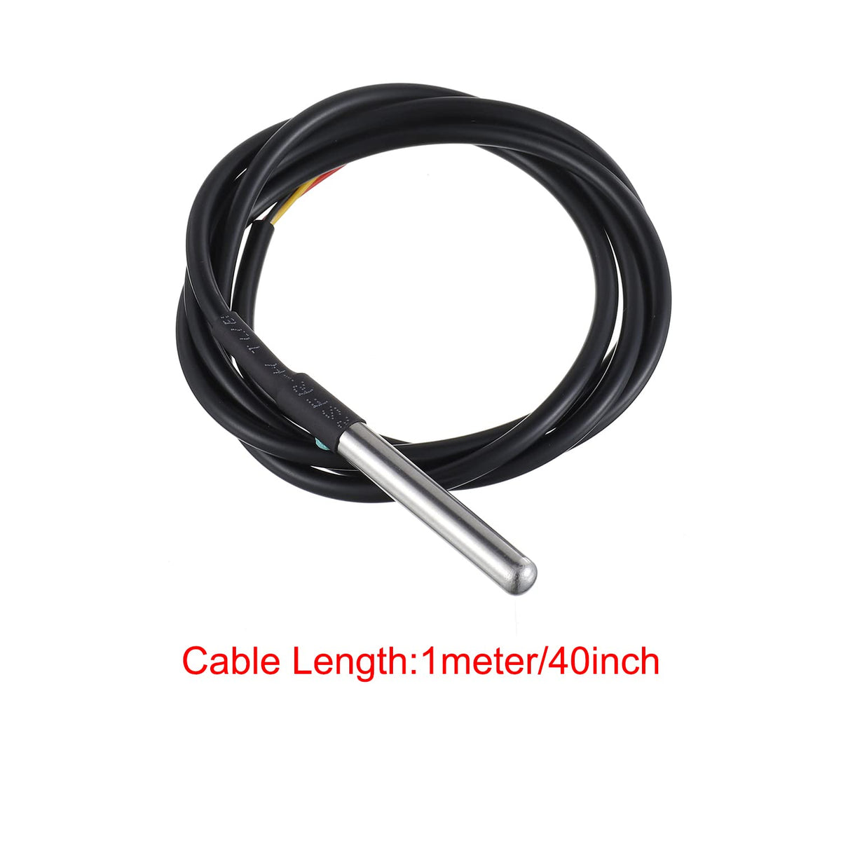 BOJACK DS18B20 1M Temperature Sensor Probe Stainless Steel(Pack of 2）