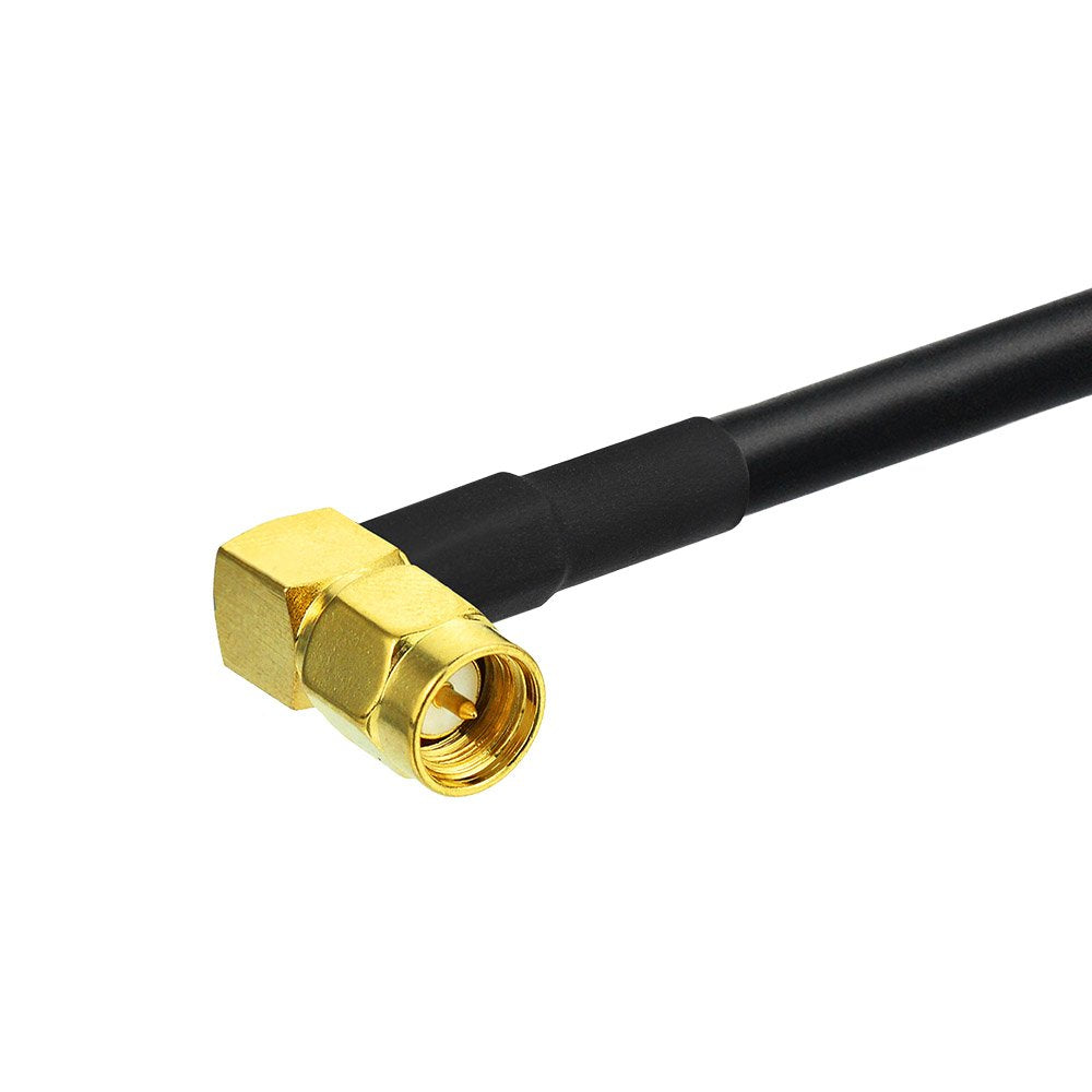 Ham Radio Antenna Extension Relocation Cable SMA Male Right Angle to Female RG58 Coaxial Cable 1m 3 feet (2-Pack) for