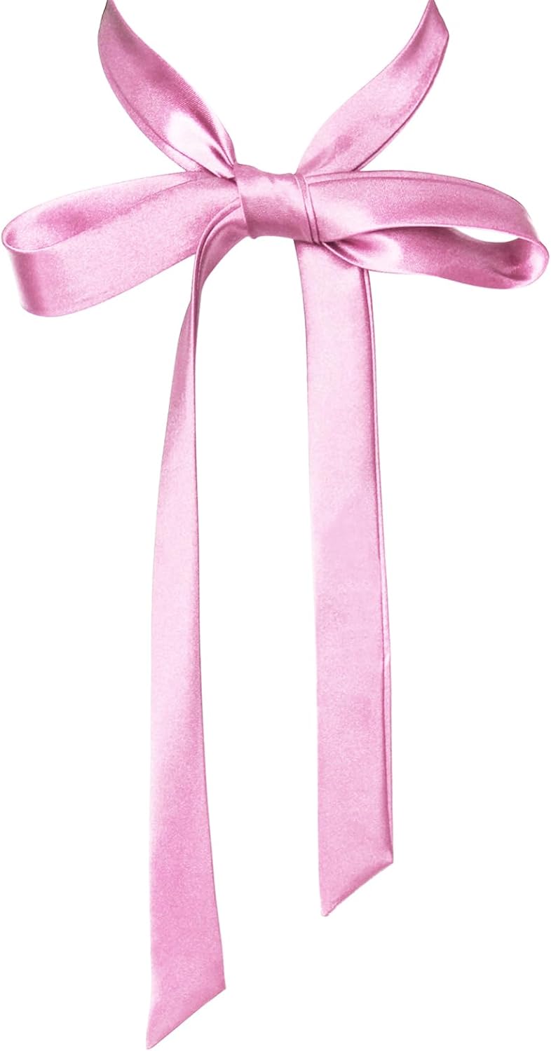 Bow Tie for Women, Satin Ribbon Girls Self-tie Bowtie for Uniform, School, Wedding, Cosplay, T-shirt Accessory