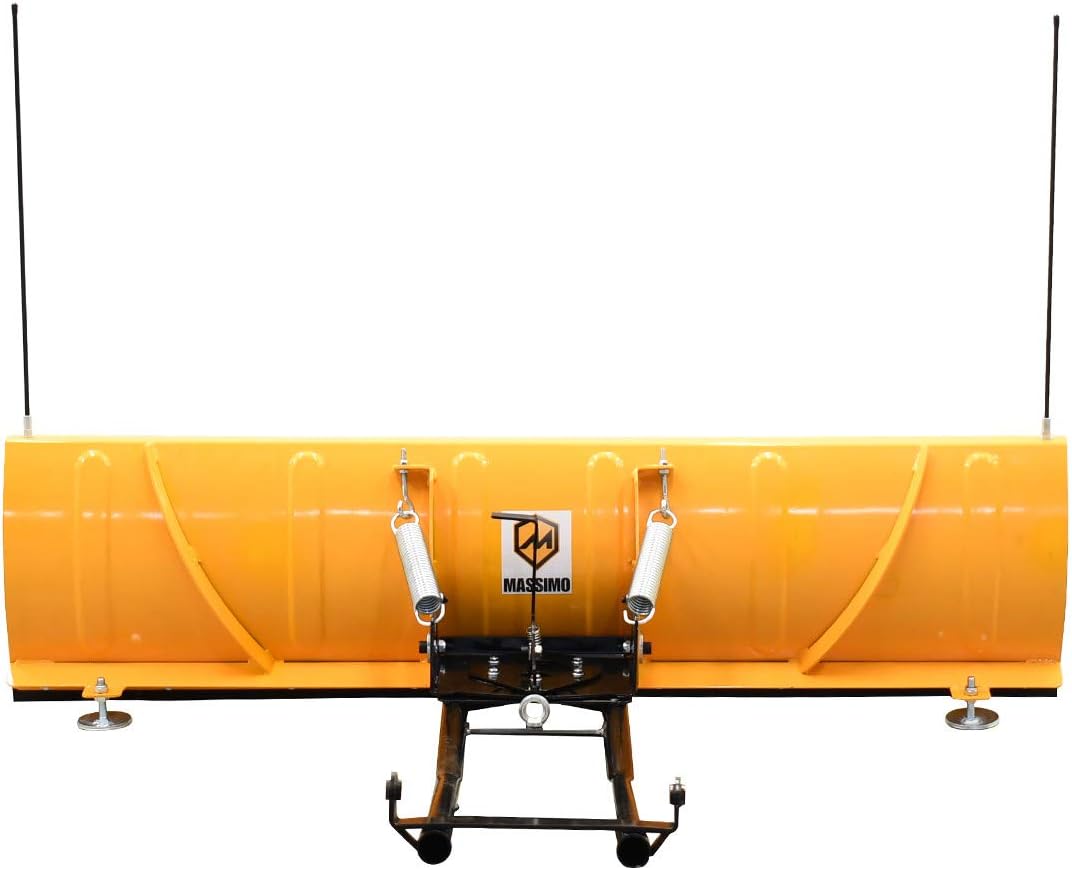 Massimo 60-Inch Universal ATV/UTV Snow Plow Kit – Steel Blade with Push Frame and Mount Plate, 5-Position Angle