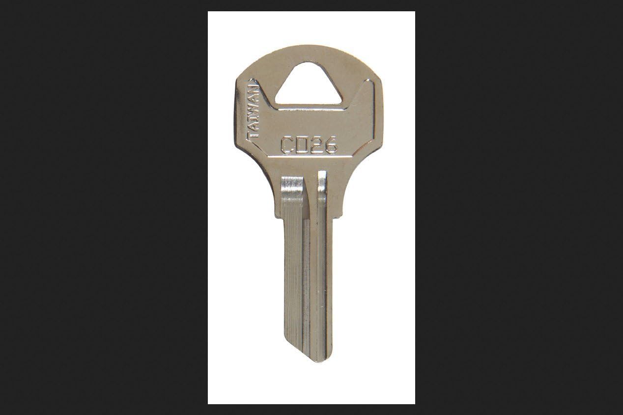 Replacement Key Blank Fits Corbin 6-Wafer Cam Lock Single Sided Brass Nickel Plated Polybg