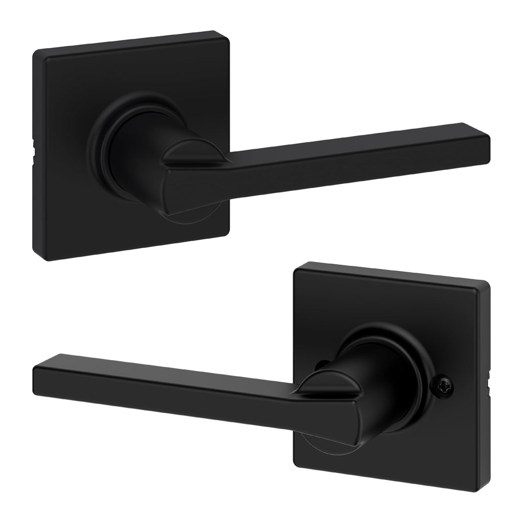 Casey Passage Door Lever, Matte Black