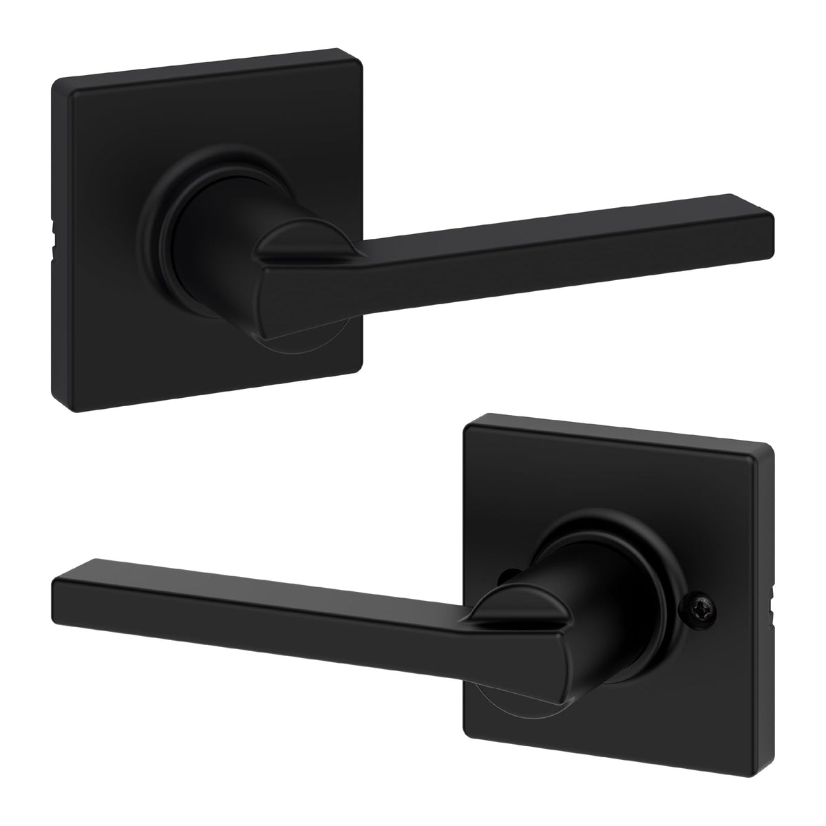Casey Passage Door Lever, Matte Black