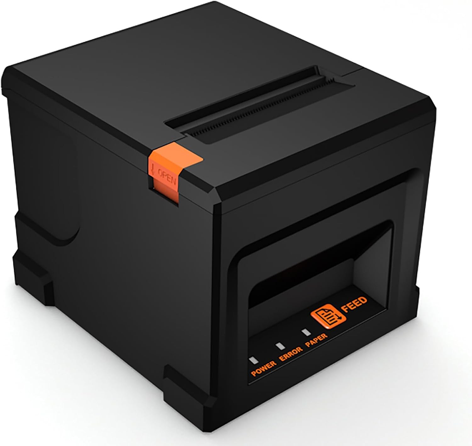 POS Thermal Printer, 80mm Thermal Receipt Printer with Auto Cutter, Sound and Light Alarm, USB+Network Interface
