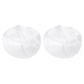 2Rolls Polyester Nylon Plastic Rope Twine 80m/262ft Cord White