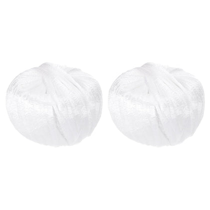 2Rolls Polyester Nylon Plastic Rope Twine 80m/262ft Cord White