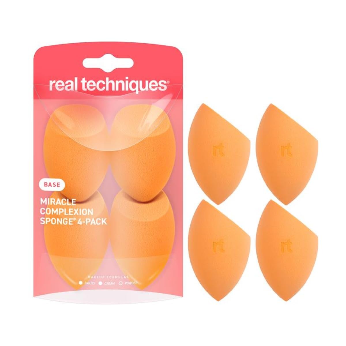 Miracle Complexion Sponge, 4 Pack, Makeup Blending Sponges | Makeup sponges for foundation, 3-point design