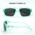 Stylish Safety Glasses Anti-Fog Scratch Jade Tinted Smoke - 2PC