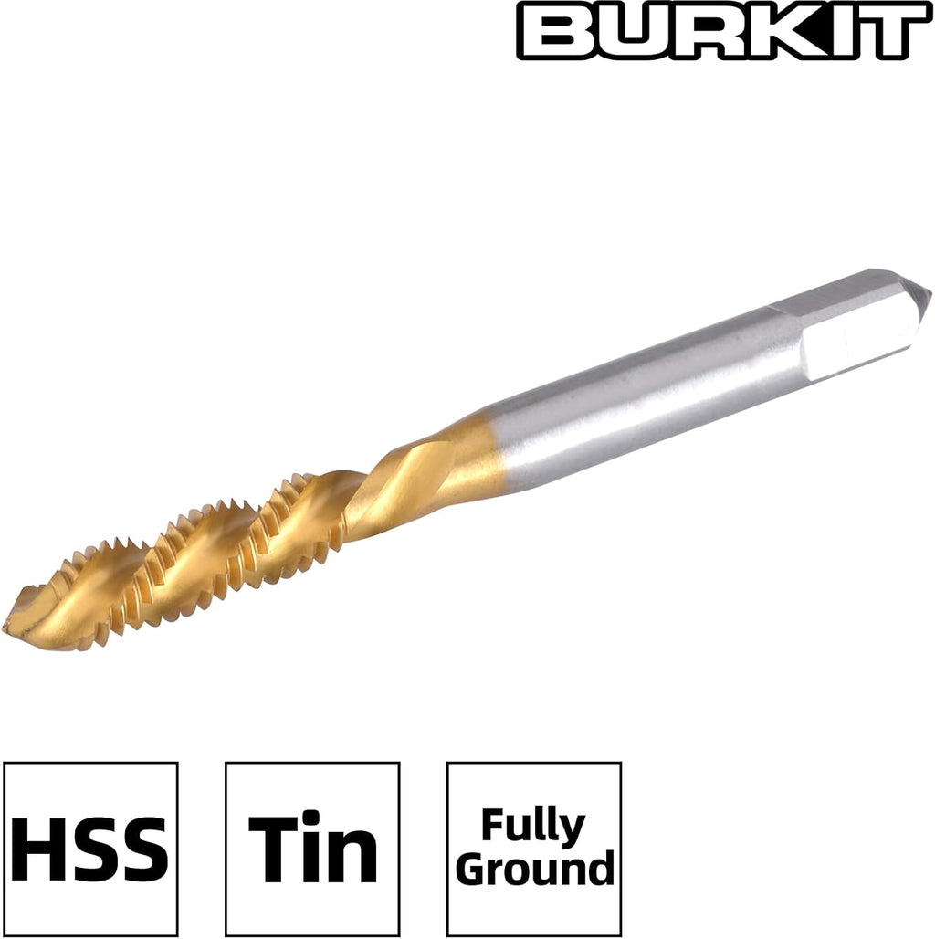 Burkit M3.5 X 0.6 Titanium Coating Spiral Flute Tap