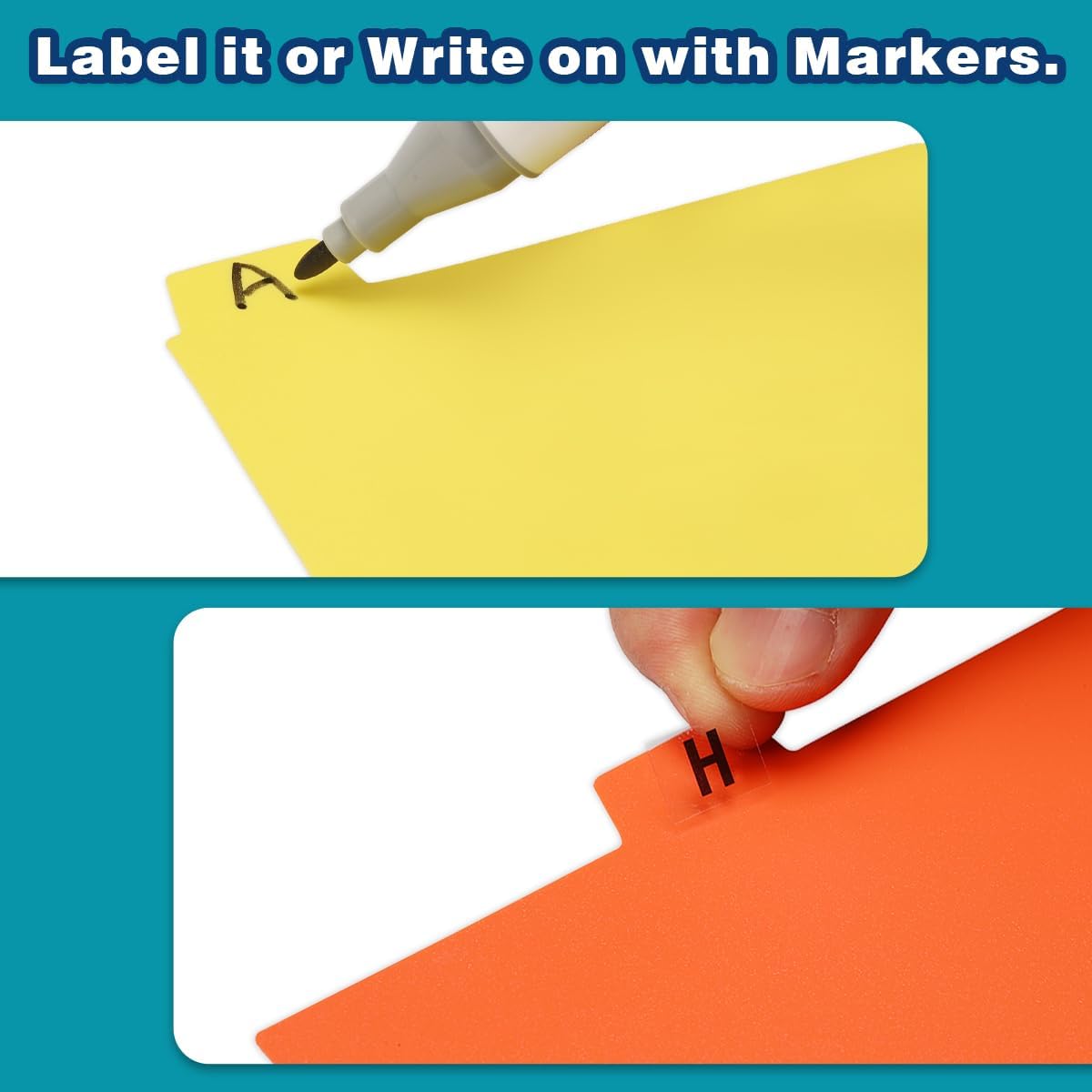 4"x6" Plastic Index Card Dividers, Primary Colors, 25 Pack | Heavyweight, A-Z, Made of Polypropylene, Alphabetical