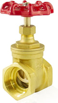 WiseWater Brass Gate Valve, 1 1/4" NPT Rotating Sluice Valve Two-way Flow Manual Rotary Sluice, for Mechanical Equipment, HVAC, and Industrial Plumbing Systems (DN32)