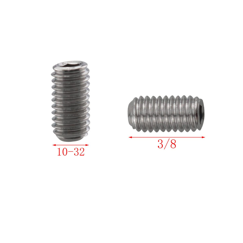 Socket Set Screws DGBRSM 25pcs 10-32 x 3/8" Stainless Steel Allen Head Hex Hexagon Socket Set Screws Cup Point with Hex Key Wrench