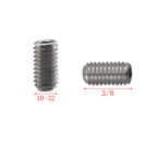 Socket Set Screws DGBRSM 25pcs 10-32 x 3/8" Stainless Steel Allen Head Hex Hexagon Socket Set Screws Cup Point with Hex Key Wrench