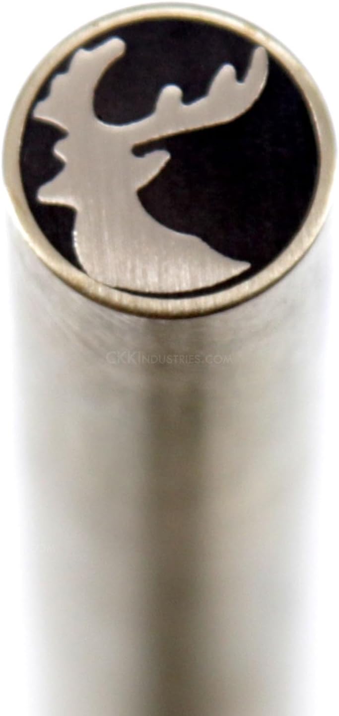 Mosaic Pin - (0.250 (1/4) Inch Diameter) - (Elk) - (MP-1019BB-250) - (Brass Outer)(Brass Inner) - Decorative Knife