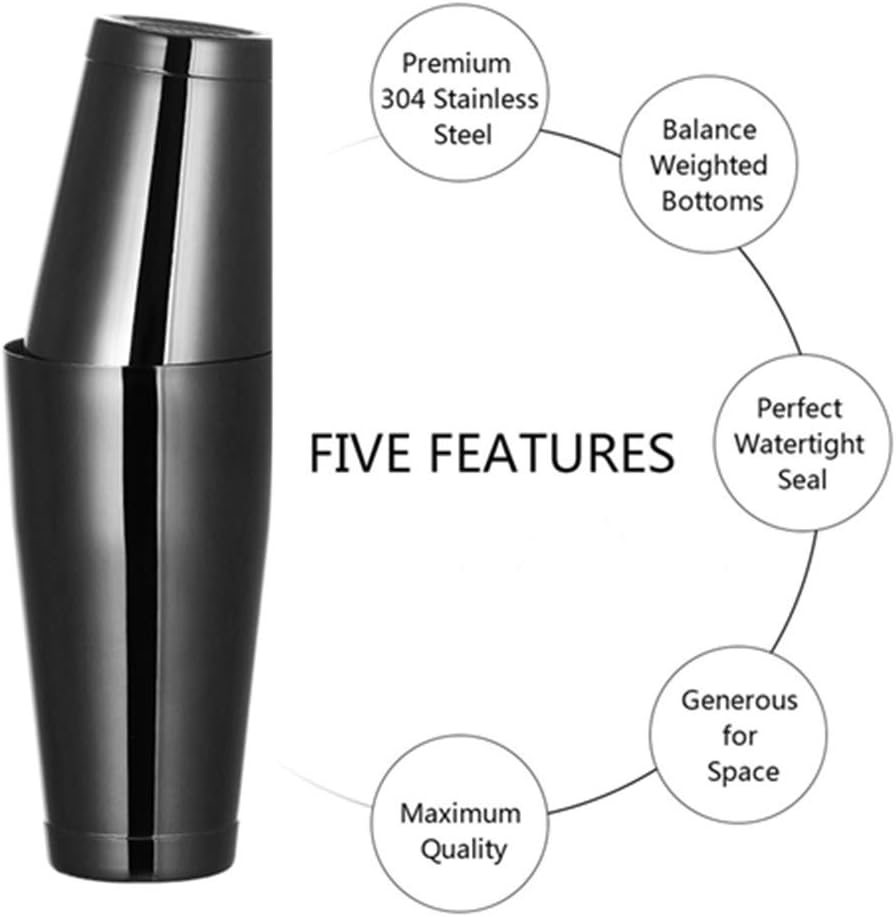 Stainless Steel Boston Shaker - 2-piece 18oz & 28oz Professional Bartender Cocktail Shaker Bartender Shaker Kit