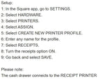 Cash Drawer+Bracket, Receipt Printer, for Square Stand and Register